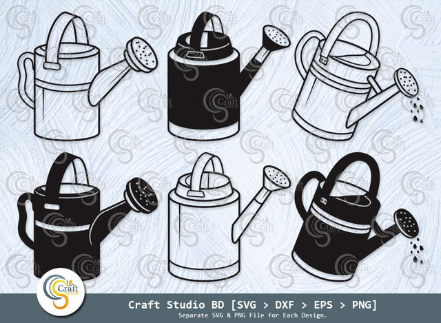Watering Can Silhouette, Watering Can SVG, Gardening Svg, Garden Svg, Watering Can Icon, Garden Can Svg, Watering Can Bundle SVG ETC Craft 