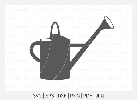 Watering Can SVG File, Watering Can Silhouette, Watering Can Vector, Watering Can Clipart, Watering Can Files for Cricut, svg, dxf, png SVG Dinvect 