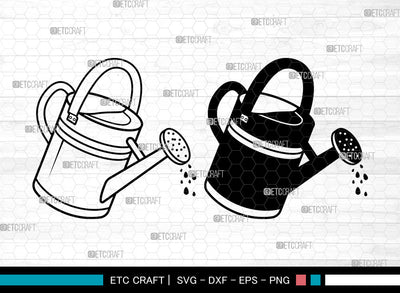 Watering Can SVG, Gardening Svg, Garden Svg, Watering Can Icon, Garden Can Svg, Watering Can SVG ETC Craft 