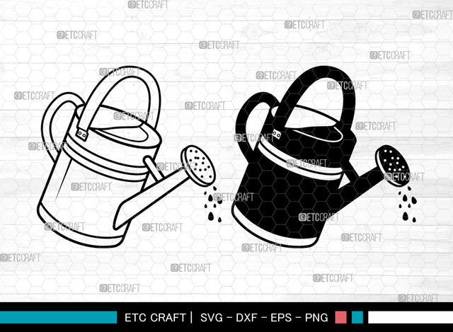 Watering Can SVG, Gardening Svg, Garden Svg, Watering Can Icon, Garden Can Svg, Watering Can SVG ETC Craft 