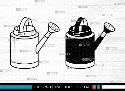Watering Can SVG, Gardening Svg, Garden Svg, Watering Can Icon, Garden Can Svg, Watering Can SVG ETC Craft 