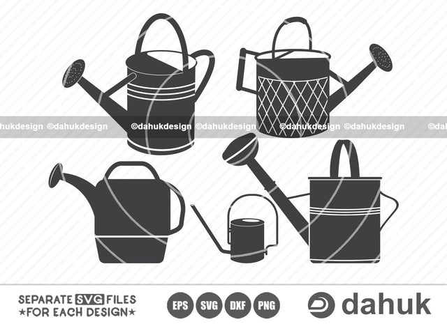 Watering Can SVG, Watering Can Icon, Watering Can vector illustration, Gardening, Watering Can Clipart, Cut file for silhouette, svg, eps, dxf, png, clipart cricut design space, vinyl cut files SVG dahukdesign 