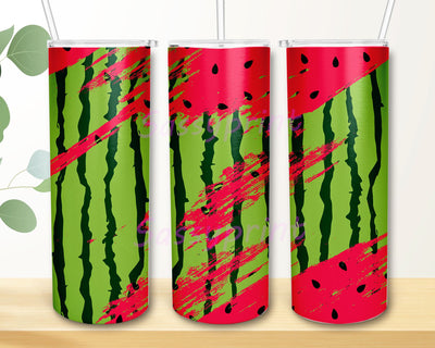 Watermelon 20oz Skinny Tumbler Sublimation, Watercolor Summer Tumbler Wrap for Straight/Tapered - PNG Digital Download Sublimation sassyprint 