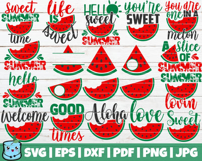 Watermelon Bundle | Summer SVG Cut Files SVG MintyMarshmallows 