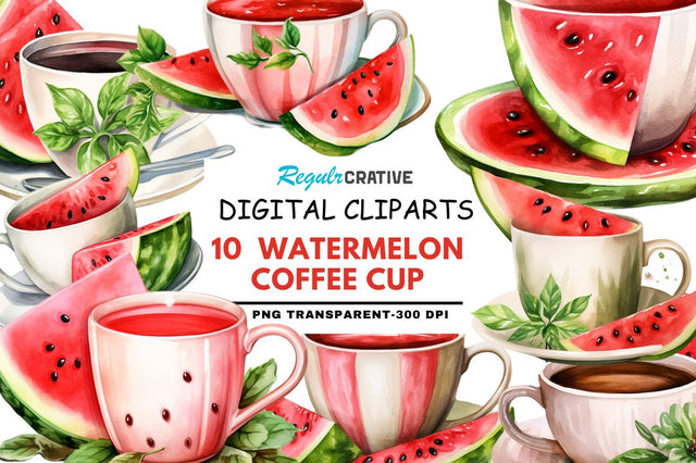 Watermelon Coffee Cup Bundle Sublimation Regulrcrative 