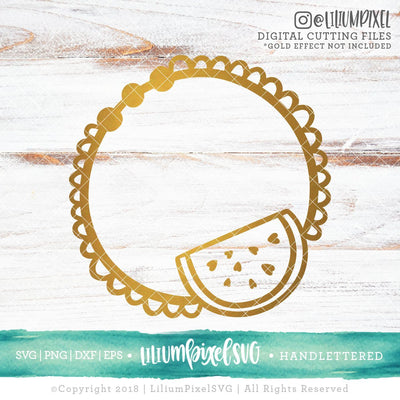 Watermelon Doily Monogram SVG Lilium Pixel SVG 