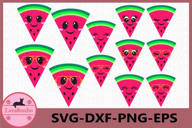 Watermelon Face Svg SVG Lerastudio 
