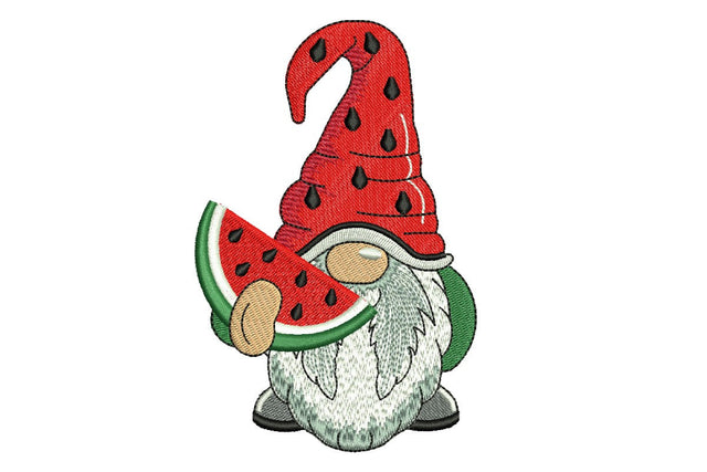 Watermelon Gnome Embroidery Design, Summer Embroidery Designs Embroidery/Applique DESIGNS NextEmbroidery 
