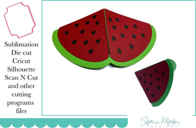 Watermelon Greeting Card SVG cutting file blank inside SVG Sharia Morton Designs 