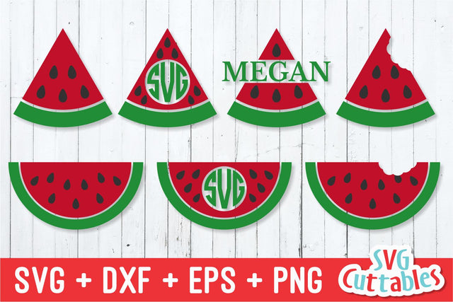 Watermelon Monogram Frame Svg Cuttables 