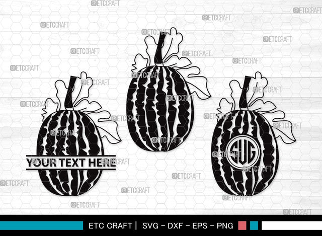 Watermelon Monogram SVG | Watermelon Svg | Watermelon Slice Summer Svg | Fruit Svg | Watermelon Clipart SVG ETC Craft 