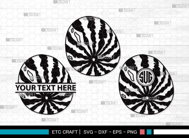 Watermelon Monogram SVG | Watermelon Svg | Watermelon Slice Summer Svg | Fruit Svg | Watermelon Clipart SVG ETC Craft 