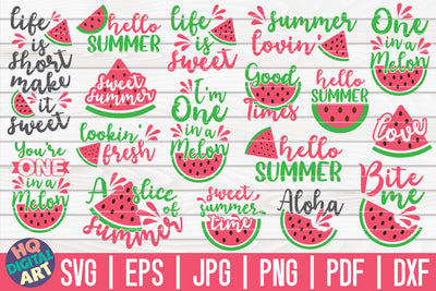 Watermelon Quotes SVG Bundle | 17 designs SVG HQDigitalArt 