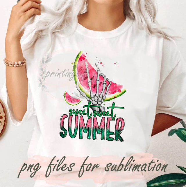 Watermelon Skeleton Hand Sublimation Png, Sweet Sweet Summer PNG, Summer Glitter Digital Flie, Summer Beach Design Png, Watermelon Sublimation Design, Instant Download Sublimation PrintingLife 