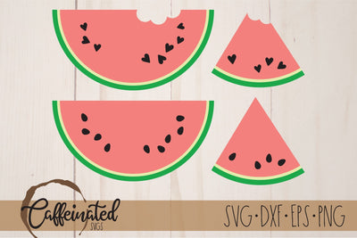 Watermelon Slices SVG, Pink Watermelon SVG Caffeinated SVGs 