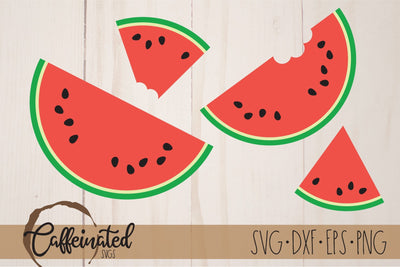 Watermelon Slices SVG SVG Caffeinated SVGs 