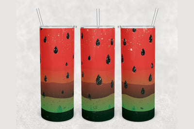 Watermelon Summer Tumbler sublimation design 20 oz skinny tumbler wrap Sublimation BambinaCreations 