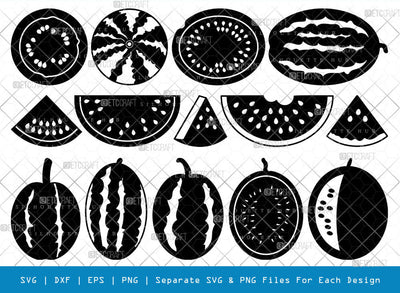 Watermelon SVG, Watermelon Silhouette, Fruits Svg, Summer Svg, Melon Svg, Watermelon Slice Svg, Summer Fruit Svg, Watermelon Bundle SVG ETC Craft 