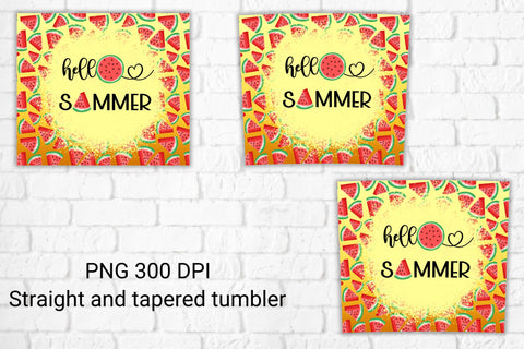 Watermelon tumbler design | Hello summer sublimation Sublimation Svetana Studio 