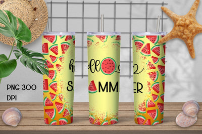 Watermelon tumbler design | Hello summer sublimation Sublimation Svetana Studio 