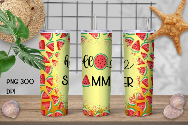 Watermelon tumbler design | Hello summer sublimation Sublimation Svetana Studio 