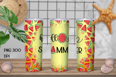 Watermelon tumbler design | Hello summer sublimation Sublimation Svetana Studio 