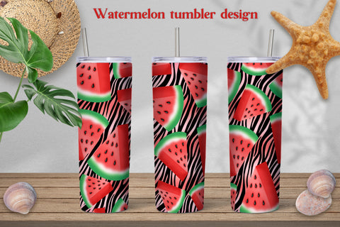 Watermelon tumbler design | Zebra tumbler design Sublimation Svetana Studio 