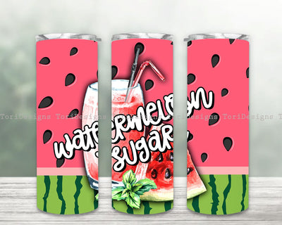 Watermelon Tumbler Png, 20oz Skinny Tumbler Sublimation Designs, Summer, Watermelon Tumbler Png Sublimation ToriDesigns 