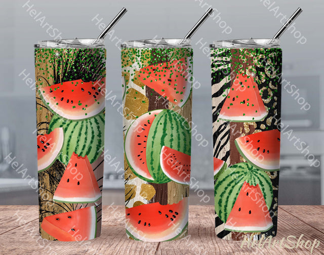 Watermelon Tumbler PNG, Summer SKINNY TUMBLER Png Sublimation _HelArtShop_ 