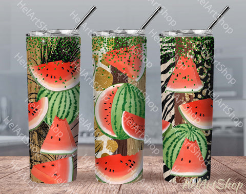 Watermelon Tumbler PNG, Summer SKINNY TUMBLER Png Sublimation _HelArtShop_ 