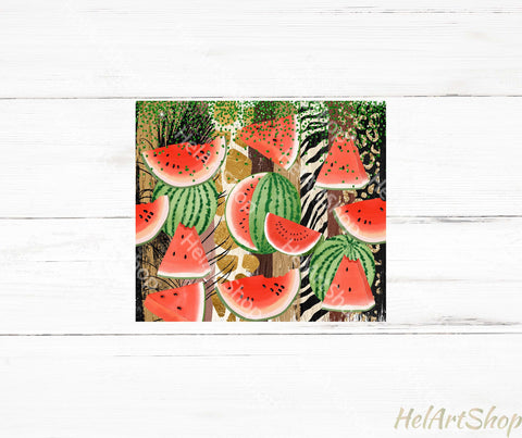 Watermelon Tumbler PNG, Summer SKINNY TUMBLER Png Sublimation _HelArtShop_ 
