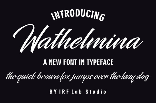 Wathelmina Font IRF Lab Studio 