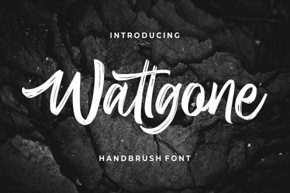 Wattgone – Handbrush Font Font Garisman Studio 