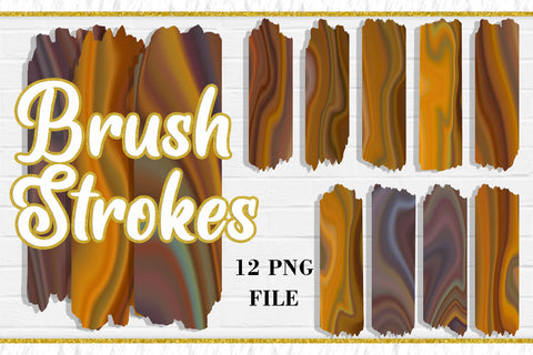 Wave Brown Brush Strokes, PNG Sublimation Design Sublimation artnoy 