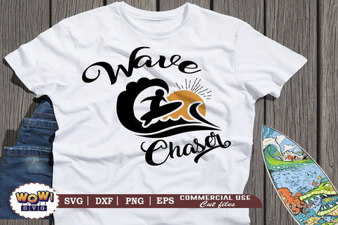 Wave chaser svg, Summer svg, Beach svg, Png, Dxf SVG Wowsvgstudio 