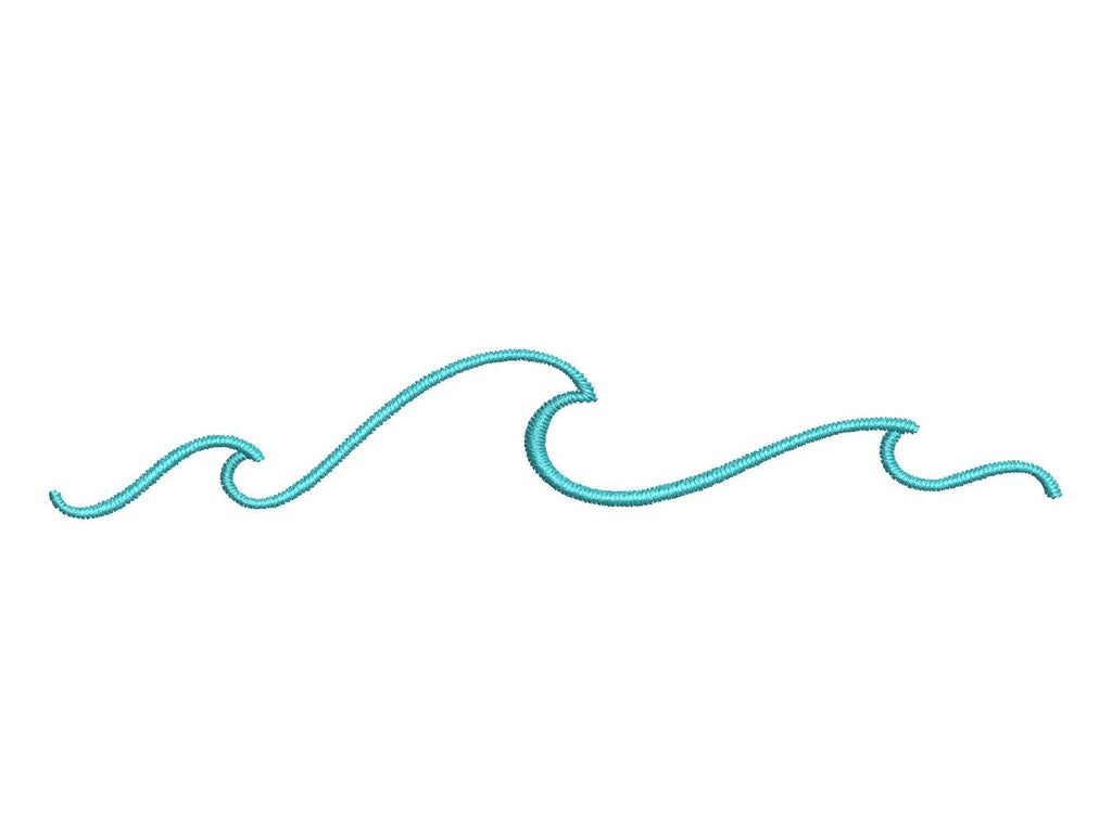 Wave Embroidery Design, Ocean Embroidery, Surf Embroidery File, Seaside ...