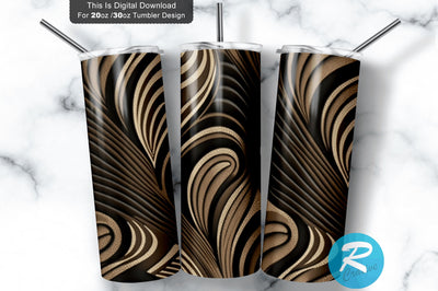 Wave Jacquard Mocha 20 oz / 30 oz Tumbler PNG Sublimation Regulrcrative 