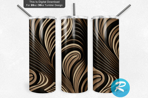 Wave Jacquard Mocha 20 oz / 30 oz Tumbler PNG Sublimation Regulrcrative 