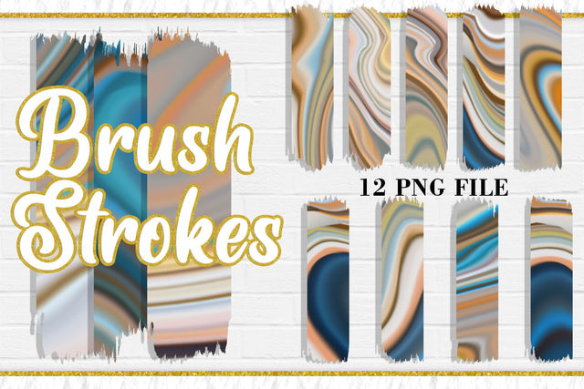Wave Texture Brush Strokes, PNG Sublimation Design Sublimation artnoy 
