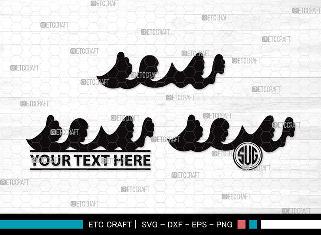 Waves Monogram SVG | Wave Svg | Ocean Waves Svg | Ocean Svg | Sea Waves Svg | Waves Clipart SVG ETC Craft 