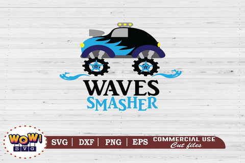 Waves smasher svg, Summer svg, Beach svg, Png, Dxf SVG Wowsvgstudio 