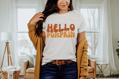 Wavy Fall SVG - Hello Pumpkin SVG Pickled Thistle Creative 