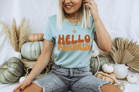 Wavy Fall SVG - Hello Pumpkin SVG Pickled Thistle Creative 