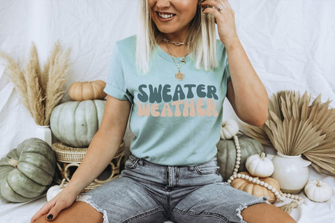 Wavy Fall SVG - Sweater Weather SVG SVG Pickled Thistle Creative 