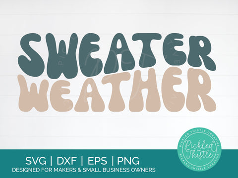 Wavy Fall SVG - Sweater Weather SVG SVG Pickled Thistle Creative 