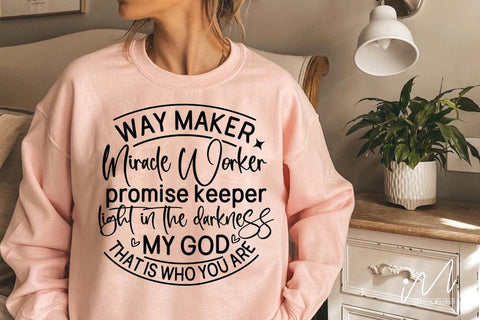 Way maker miracle worker promise keeper light svg, Christian t-shirt Svg, Religious Svg, Faith t shirt Svg, Jesus Svg, Bible Verse, God svg,Faith Svg, Digital files Forgiven Svg, Self Love Svg, Motivational quote Svg, SVG Isabella Machell 