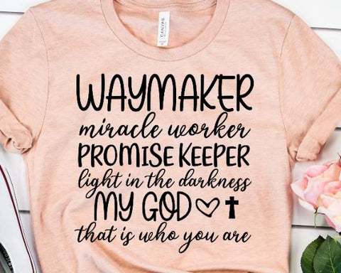 Way Maker SVG - Miracle Worker SVG - Promise Keeper SBH - Bible Verse SVG SVG She Shed Craft Store 