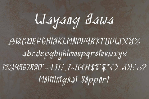 Wayang Jawa Font Prasetya Letter 