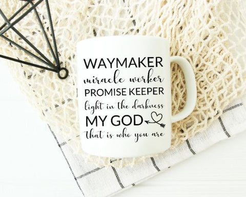 Waymaker SVG - Miracle Worker SVG - Promise Keeper SVG - Bible Verse SVG SVG She Shed Craft Store 