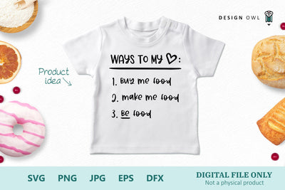 Ways to my heart - Be food - SVG file SVG Design Owl 